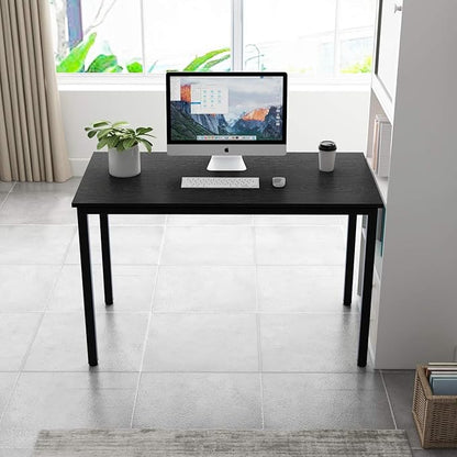 soges 47 inches Desk Computer Desk Home Office Table Writing Desk Study Table Computer Workstations Black GCP2AC3-120BK