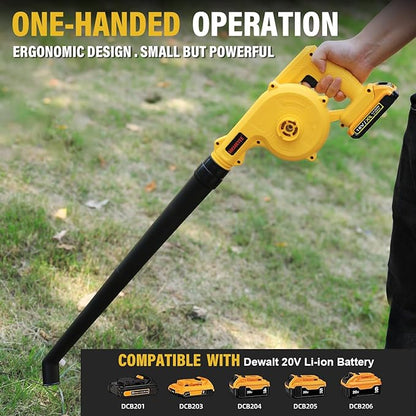 Cordless Blower for DEWALT 20V Max Battery, 3-in-1 Handle Small Blower & Vacuum & Inflatable Compatible with DEWALT Battery by MKMKYEE (Battery Not Included)
