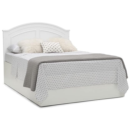 Delta Children Perry 6-in-1 Convertible Crib - Greenguard Gold Certified, Bianca White + Simmons Kids Radiant Sky Dual Sided Baby Crib Mattress and Toddler Mattress (Bundle)