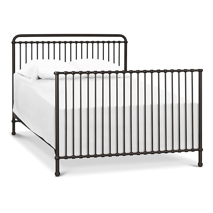 Namesake Winston 4-in-1 Convertible Metal Crib in Vintage Iron, Greenguard Gold Certified