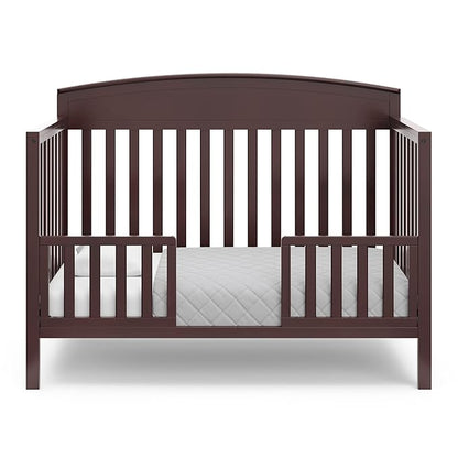 Graco Benton 5-in-1 Convertible Crib (Espresso) – GREENGUARD Gold Certified, Converts from Baby Crib to Toddler Bed, Daybed and Full-Size Bed, Fits Standard Full-Size Crib Mattress