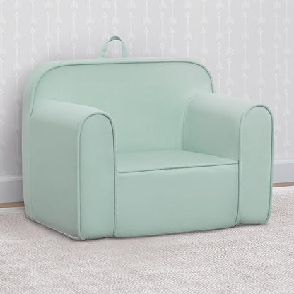 Delta Children Cozee Chair -Foam Kids Chair for Ages 18 Months and Up, Sage