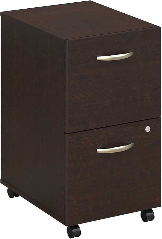 Bush Business Furniture Series C 2 Drawer Mobile File Cabinet in Mocha Cherry - Assembled