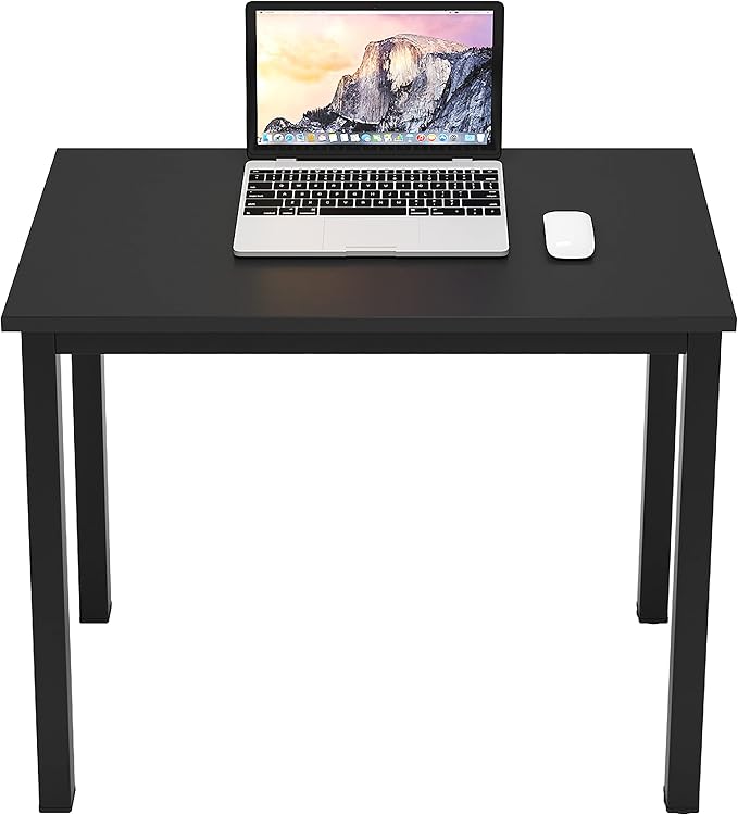 SDHYL 31.4 inch Study Computer Desk, Small Writing Desk, Modern Simple Style PC Table for Home Office, Black