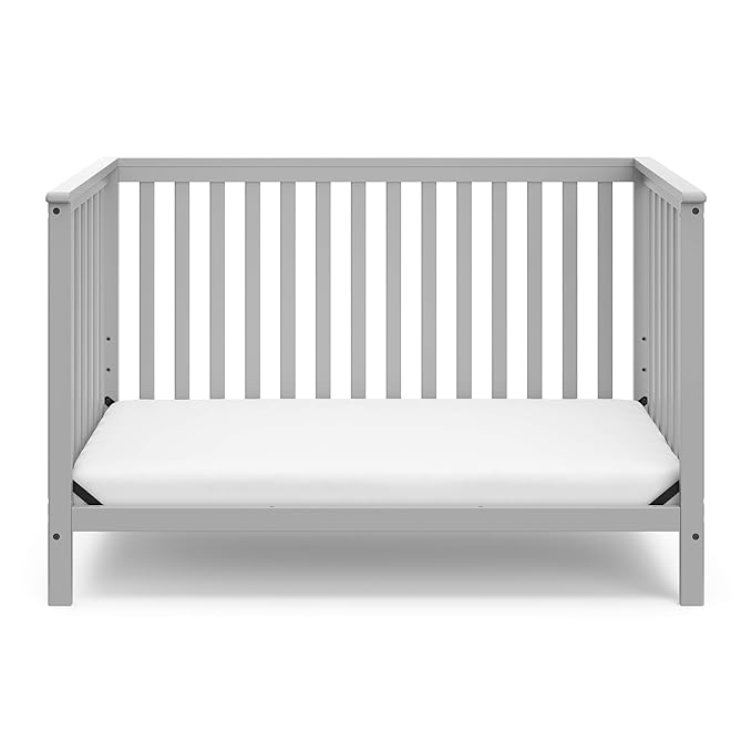 Storkcraft Hillcrest 4-in-1 Convertible Crib (Pebble Gray) - Converts to Daybed, Toddler Bed, and Full-Size Bed, Fits Standard Full-Size Crib Mattress, Adjustable Mattress Support Base