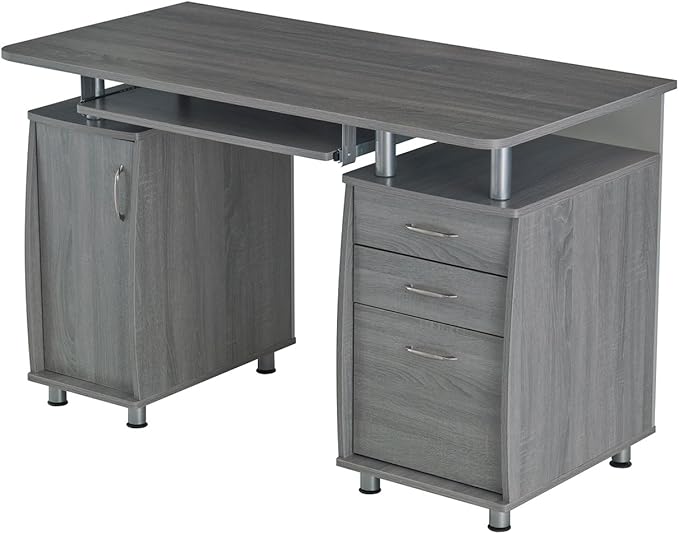 NicBex Laik-DW-00043-DX Desks, 47.5" W x 23.5" D x 30" H, Gray