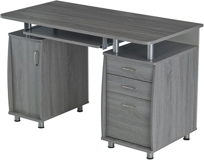 NicBex Laik-DW-00043-DX Desks, 47.5" W x 23.5" D x 30" H, Gray
