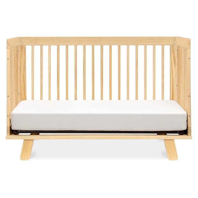 babyletto Hudson 3-in-1 Convertible Crib with Toddler Bed Conversion Kit in Natural, Greenguard Gold Certified