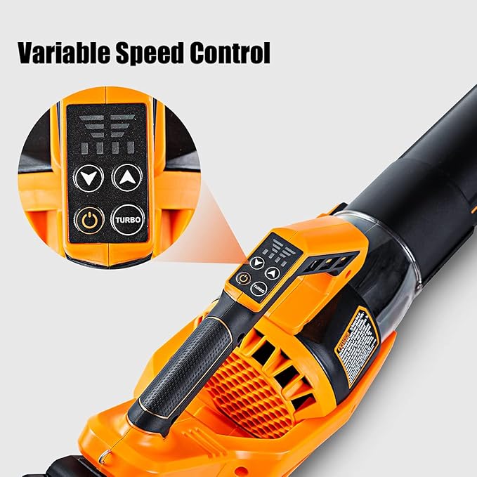 LawnMaster CLBL4016A Cordless Leaf Blower 40V Max with 2.0Ah,Battery Powered Leaf Blower Lightweight for Lawn Care, Leaves and Snow Blowing(Battery & Quick Charger)