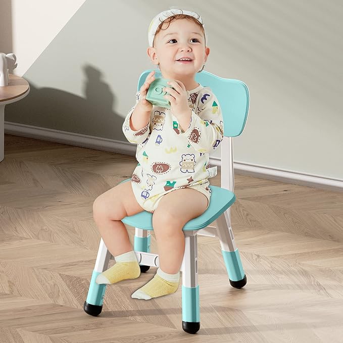Kids' Desk Chairs Adjustable Height is Suitable for Children's Chairs Used in Families, Schools and Day-Care Between 2-10 Years Old The Max Bearing Capacity is 220LB(5PCS-Blue)