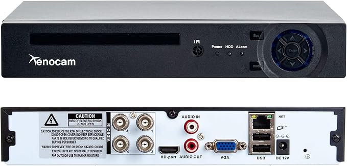 4CH 1080N Hybrid 5-in-1 AHD DVR (1080P NVR+1080N AHD+960H Analog+TVI+CVI) Standalone DVR CCTV Surveillance Security System Video Recorder Motion Detection， Hard Drive not Included