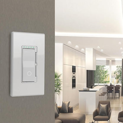Feit Electric Smart Dimmer Switch, Neutral Wire Required for Installation, Compatible with Amazon Alexa and Google Assistant, Smart Dimmer Light Switch, White, Model:DIM/WiFi