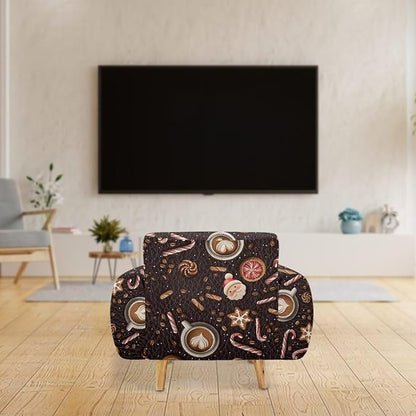FKELYI Christmas Sofa Slipcover Washable Sofa Couch Cover Comfortable Furniture Protector with Elastic Bottom Stretch Sofa Slipcovers S