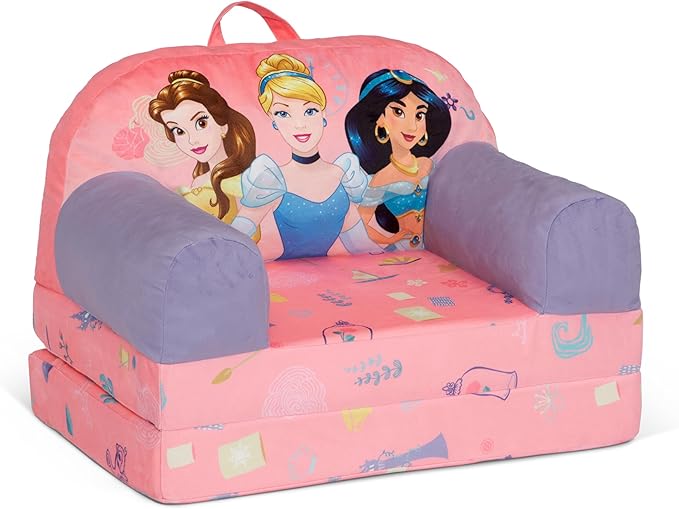 Delta Children Cozee Buddy Flip-Out Kids Chair, Disney Princess