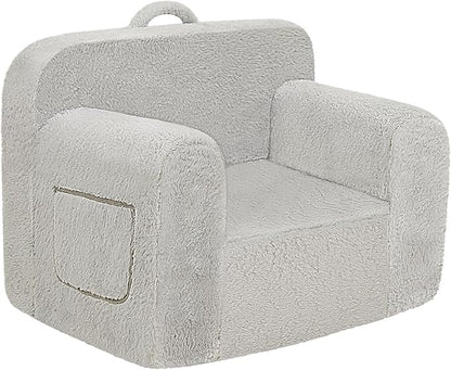 Toddler First Chair, Baby Chairs Comfy Toddler for Boys and Girls for Ages 18 Months and Up, Fits Any Decor (Grey)
