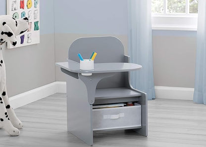 Delta Children MySize Chair Desk With Storage Bin, Grey