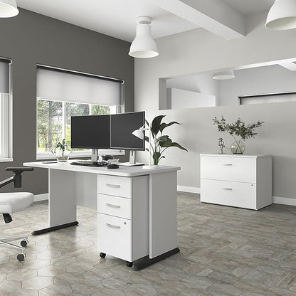 Bush Business Furniture Studio A 60-inch W Computer Desk, White (SDD160WH)