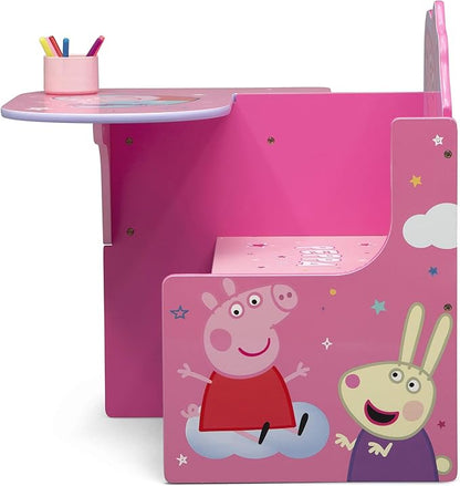 Delta Children Chair Desk with Storage Bin - Ideal for Arts & Crafts, Snack Time, Homeschooling, Homework & More, Peppa Pig