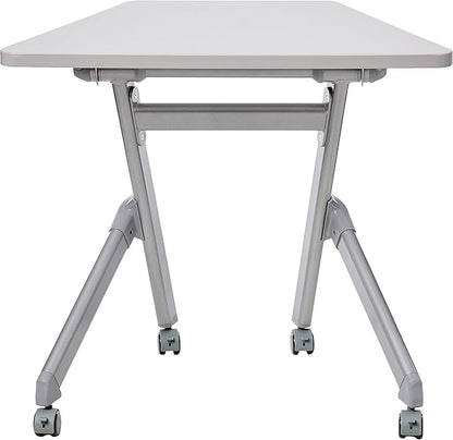 Safco Products Learn Nesting Trapezoid Desk, Small Corner Desk for Classrooms & Custom Classroom Layouts (Pebble Gray)