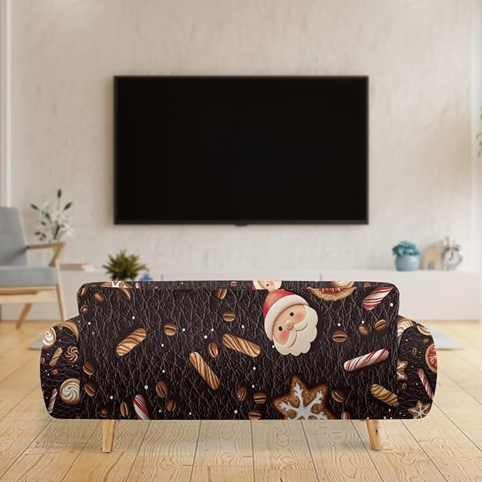 FKELYI Christmas Sofa Slipcover Washable Sofa Couch Cover Comfortable Furniture Protector with Elastic Bottom Stretch Sofa Slipcovers XL