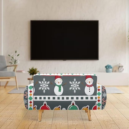 FKELYI Christmas Sofa Furniture Protector for Indoor Easy Going Stretch Sofa Slipcover Non-Slip Sofa Slicpovers Washable Sofa Couch Cover L