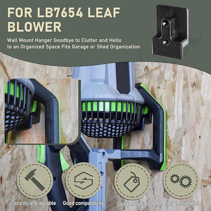 DECKMAN Wall Mount Hanger for Ego Leaf Blower 765 CFM Wall Mount, LB7654 Leaf Blower, Hook/Holder Say Goodbye to Clutter and Hello to an Organized Space Fits Garage or Shed Organization
