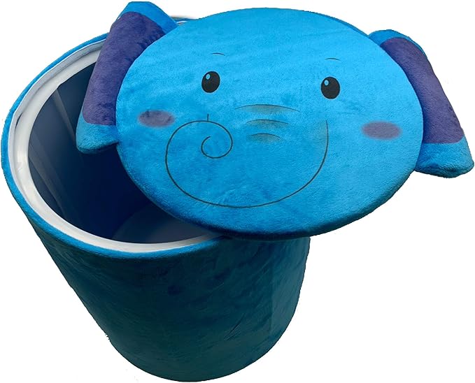 Storl Organizer Storage Stool for Toy and Cloth and Kids Stool (Elephant, 12Wx13H)