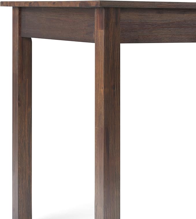 SIMPLIHOME Monroe SOLID WOOD Rustic 60 inch Home Office Desk, Writing Table, Workstation, Study Table Furniture in Distressed Charcoal Brown