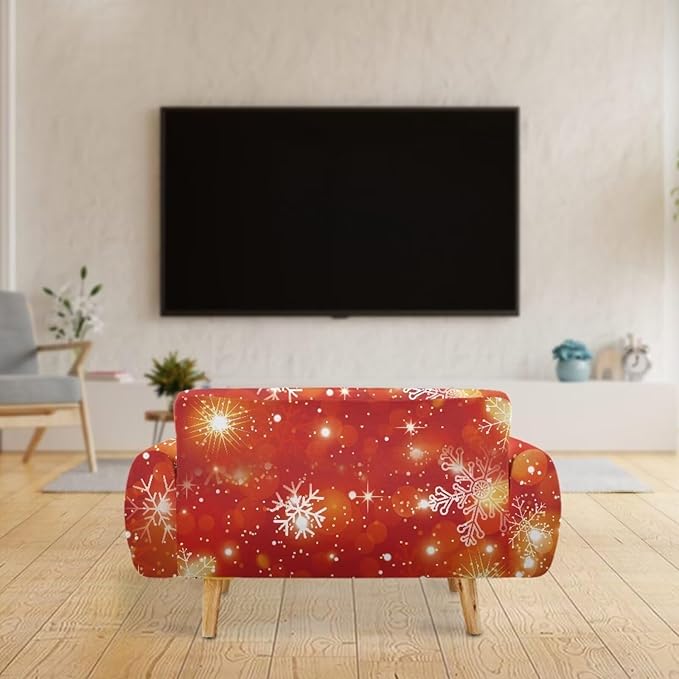 FKELYI Christmas Decor Sofa Couch Cover for Indoor Non-Slip Furniture Protector Easy Going Stretch Sofa Slipcover Washable Sofa Slipcovers XL