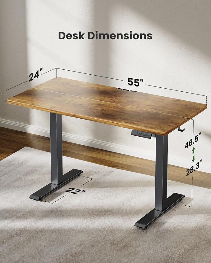 Marsail TZESD10VJZ-1 Standing Desk, 48Inch, Vintage