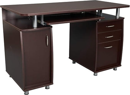 NicBex Laik-DW-00044-DX Desks, 47.5" W x 23.5" D x 30" H, Chocolate