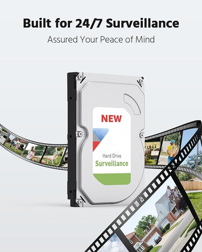 ANNKE 3K Lite Wired Security Camera System with AI Human/Vehicle Detection, H.265+ 8CH Surveillance DVR with 1TB Hard Drive and 8 x 1080p HD Outdoor CCTV Cameras, Color Night Vision, Smart Dual Light