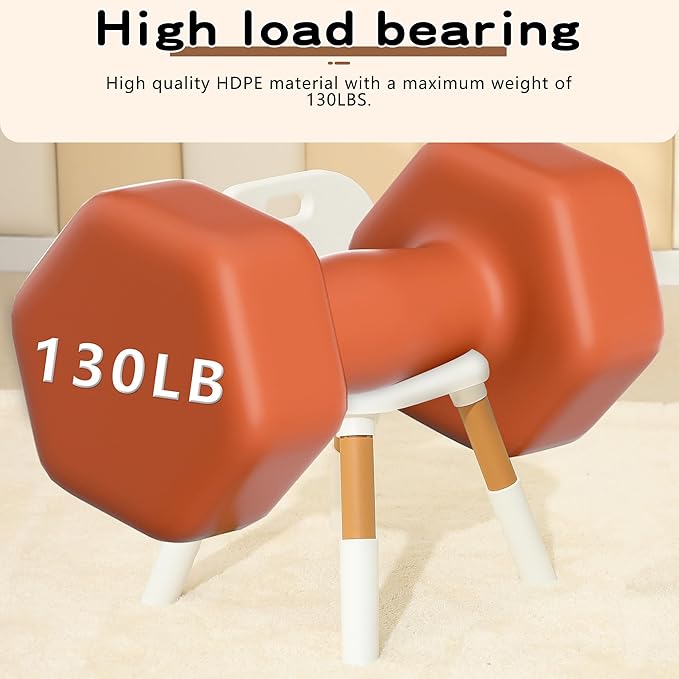 3 Level Height Adjustable Kids Chairs Plastic Preschool Chair Durable and Lightweight Child Chair with a Maximum Load Capacity of 220 pounds Suitable for Day Care, Classroom, and Home (1-Pack Beige)