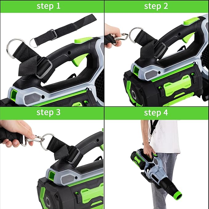 Car Drying Nozzle for EGO Leaf Blower Work for EGO 530 575 580 615 650 765 670 1 Pack + Shoulder Strap