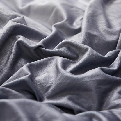 Gray White Gradient Comforter Set Twin Gray Velvet Bedding Comforter Modern Plain White and Deep Gray Gradient Soft Quilt Farmhouse Flannel Comforter Warm Twin Bed Comforter