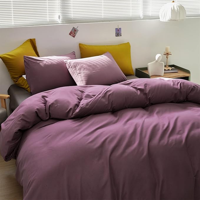 Purple Comforter Queen Grape Color Bedding Set 3 Pieces Comforter Set Lightweight Comforter Set Queen Breathable