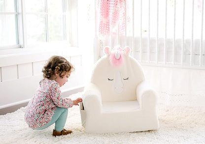 Soft Landing Animal Adventure Ivory Sweet Seats | Premium Character Chair with Carrying Handle & Side Pockets Unicorn