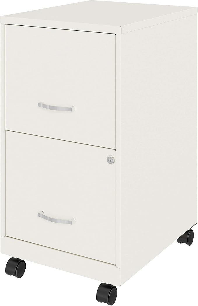 LYS SOHO File/File Mobile File Cabinet, White