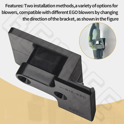 Blower Wall Mount/Mounting Bracket for EGO Vane Blowers, Fits Models 530CFM 615/650CFM, Two Mounting Methods, W/Screws, Does Not Fit 765 CFM Vane Blower Models