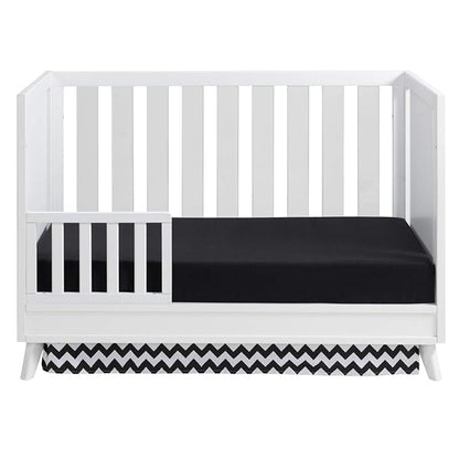 Oxford Baby Holland Modern 3-in-1 Island Crib to Toddler Bed Guard Rail Conversion Kit, Snow White, GreenGuard Gold Certified