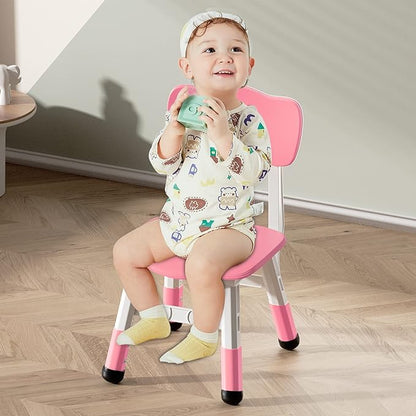 Kids' Desk Chairs Adjustable Height is Suitable for Children's Chairs Used in Families, Schools and Day-Care Between 2-10 Years Old The Max Bearing Capacity is 220LB(6PCS-Beige)