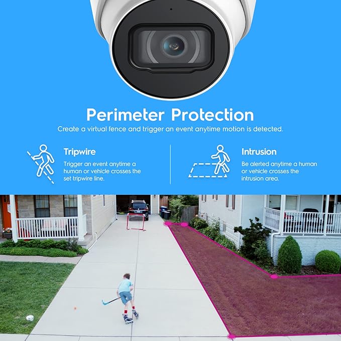 Amcrest 4K POE Security Camera System with 4K 8Ch PoE NVR (4) x 4K (8 Megapixel) Turret IP POE Cameras (3840x2160) Pre Installed 2TB Hard Drive NV4108E-IP8M-T2599EW4-2TB