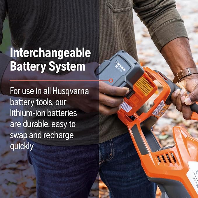Husqvarna Leaf Blaster 350iB Battery Powered Cordless Leaf Blower, 200-MPH 800-CFM Battery Leaf Blower with Brushless Motor and Quiet Operation, 40V Lithium-Ion (Battery and Charger not Included)