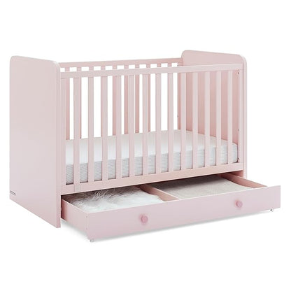 Delta Children babyGap Graham 4-in-1 Convertible Crib with Storage Drawer + Brannan Bear Bookcase with Bins + Brannan Bear Wall Shelf with 4 Hooks, Blush Pink/Dark Pink (Bundle)