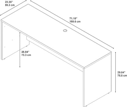Bush Business Furniture Series C Credenza Desk, Large Computer Table for Home and Professional Office, 72W x 24D, Hansen Cherry