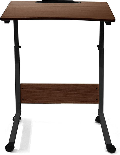 Urban Lifestyle Wood Adjustable Rolling Laptop Desk, Black
