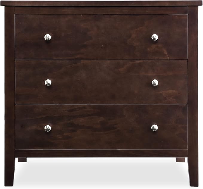 Delta Children Campbell 3 Drawer Dresser, Walnut Espresso