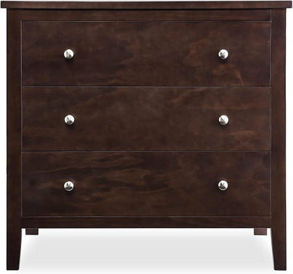 Delta Children Campbell 3 Drawer Dresser, Walnut Espresso