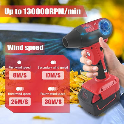 Mini Jet Blower Portable Violent Turbo Fan for Milwaukee 18V M18 Battery, 4-Speed Wireless High Speed Handheld Fan, for Computer Key Board Cleaning,Hair Drying,Camping,Outdoors,Car (No Battery)
