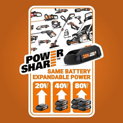 WORX Nitro 40V LEAFJET WG585 Leaf Blower Cordless with Battery & Charger, PowerShare, Blowers for Lawn Care Up to 165 MPH 620 CFM, Lightweight with High-Power Turbine Fan and Brushless Motor
